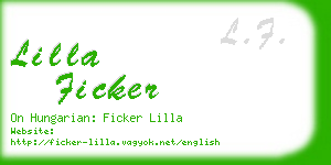lilla ficker business card